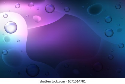 Dark Pink, Blue vector background with bubble shapes. Creative geometric illustration in memphis style with gradient. A completely new memphis design for your business.