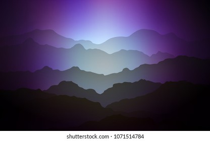 Dark Pink, Blue vector background with bubble shapes. Blurred geometric sample with gradient bubbles.  Brand-new design for your ads, poster, banner.