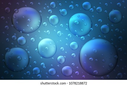 Dark Pink, Blue vector background with bubbles. Blurred decorative design in abstract style with bubbles. Completely new template for your brand book.