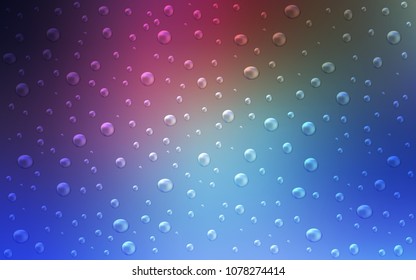 Dark Pink, Blue vector background with dots. Modern abstract illustration with colorful water drops. The pattern can be used for aqua ad, booklets.