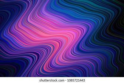 Dark Pink, Blue vector background with curved circles. A completely new color illustration in marble style. A completely new template for your business design.