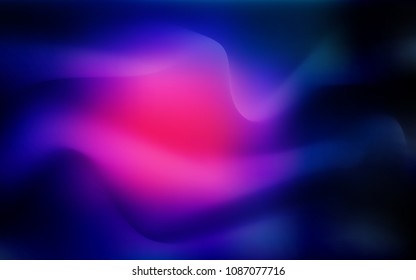 Dark Pink, Blue vector background with bent lines. An elegant bright illustration with gradient. Marble style for your business design.
