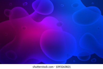 Dark Pink, Blue vector background with curved circles. Shining crooked illustration in memphis style. A completely new memphis design for your business.