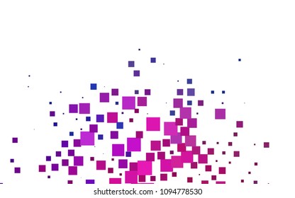 Dark Pink, Blue vector background of rectangles and squares. Style quilt and blanket. Geometrical rectangular pattern. Repeating pattern with rectangle shapes.