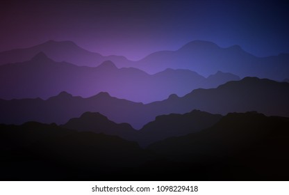 Dark Pink, Blue vector background with bent lines. Colorful illustration in abstract mountain style with gradient. A completely new memphis design for your business.