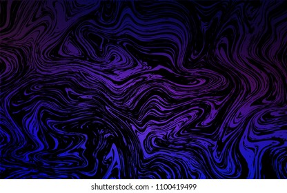 Dark Pink, Blue vector background with lava shapes. Modern gradient abstract illustration with bandy lines. A completely new template for your business design.
