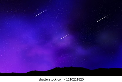 Dark Pink, Blue vector background with galaxy stars. Shining illustration with sky stars on abstract template. Pattern for futuristic ad, booklets.
