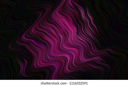 Dark Pink, Blue vector background with liquid shapes. Blurred geometric sample with gradient bubbles.  The best blurred design for your business.