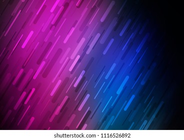 Dark Pink, Blue vector background with straight lines. Modern geometrical abstract illustration with staves. Smart design for your business advert.