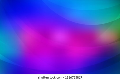 Dark Pink, Blue vector background with curved circles. A sample with blurred bubble shapes. Pattern for your business design.