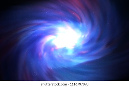 Dark Pink, Blue vector background with galaxy stars. Shining illustration with sky stars on abstract template. Pattern for futuristic ad, booklets.