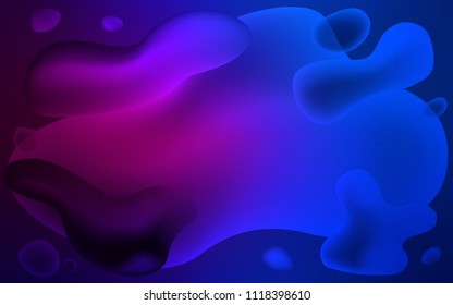Dark Pink, Blue vector background with bubble shapes. Colorful abstract illustration with gradient lines. A completely new memphis design for your business.