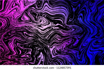 Dark Pink, Blue vector background with liquid shapes. A vague circumflex abstract illustration with gradient. A completely new template for your business design.