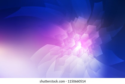 Dark Pink, Blue vector background with hexagons. Illustration of colored hexagons on white surface. Pattern can for your ad, booklets.