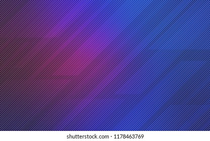 Dark Pink, Blue vector background with straight lines. Lines on blurred abstract background with gradient. The pattern for ad, booklets, leaflets.