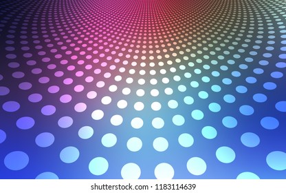 Dark Pink, Blue vector background with bubbles. Abstract illustration with colored bubbles in nature style. New design for ad, poster, banner of your website.