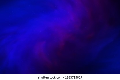 Dark Pink, Blue vector background with galaxy stars. Shining colored illustration with bright astronomical stars. Best design for your ad, poster, banner.
