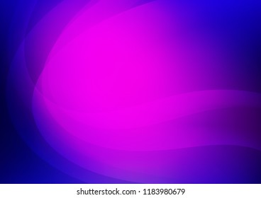 Dark Pink, Blue vector background with bent ribbons. Blurred geometric sample with gradient bubbles.  A new texture for your  ad, booklets, leaflets.