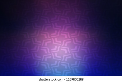 Dark Pink, Blue vector background with curved circles. Colorful abstract illustration with gradient lines. Pattern for your business design.