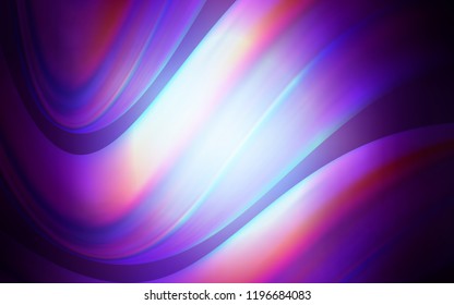 Dark Pink, Blue vector background with bent ribbons. Geometric illustration in marble style with gradient.  Brand new design for your ads, poster, banner.