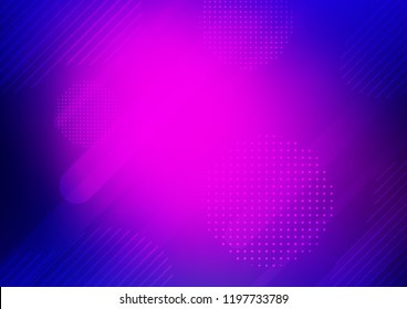Dark Pink, Blue vector background with straight lines and dots. Decorative shining illustration with lines, dots on abstract template. Best design for your ad, poster, banner.