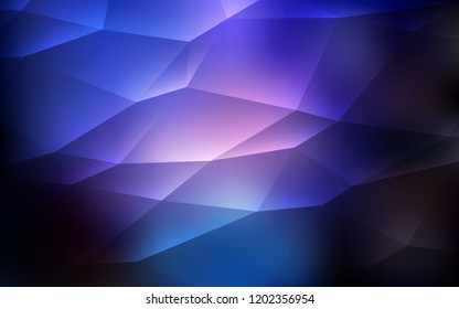 Dark Pink, Blue vector background with triangles. Beautiful illustration with triangles in nature style. Best design for your ad, poster, banner.