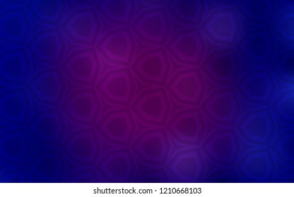 Dark Pink, Blue vector background with hexagons. Colorful hexagons on blur backdrop. Pattern for texture of wallpapers.