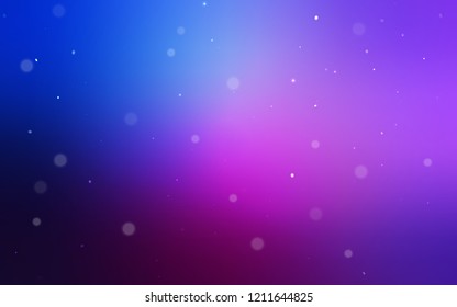 Dark Pink, Blue vector background with bubbles. Blurred decorative design in abstract style with bubbles. Pattern can be used for ads, leaflets.
