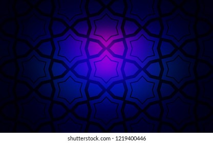 Dark Pink, Blue vector background with colored stars. Blurred decorative design in simple style with stars. Smart design for your business advert.