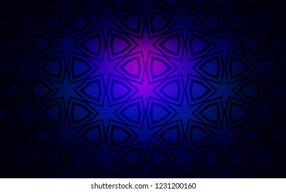 Dark Pink, Blue vector background with colored stars. Glitter abstract illustration with colored stars. Template for sell phone backgrounds.