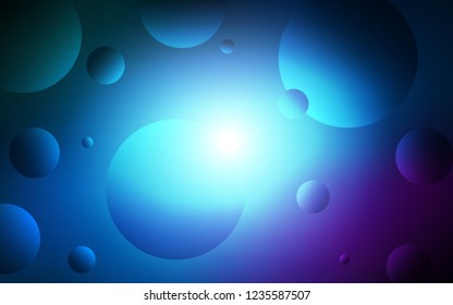Dark Pink, Blue vector background with bubbles. Abstract illustration with colored bubbles in nature style. Pattern can be used as texture of wallpapers.