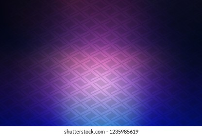 Dark Pink, Blue vector background with rectangles. Glitter abstract illustration with rectangular shapes. Pattern for busines ad, booklets, leaflets