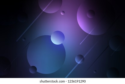 Dark Pink, Blue vector background with bubbles. Modern abstract illustration with colorful water drops. Completely new template for your brand book.