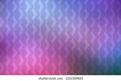 Dark Pink, Blue vector background with straight lines. Lines on blurred abstract background with gradient. Pattern for ads, posters, banners.