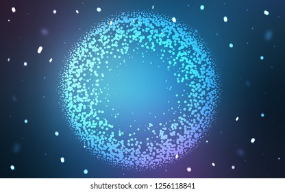 Dark Pink, Blue vector background with bubbles. Glitter abstract illustration with blurred drops of rain. Pattern for ads, leaflets.