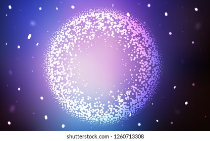 Dark Pink, Blue vector background with bubbles. Beautiful colored illustration with blurred circles in nature style. Design for poster, banner of websites.