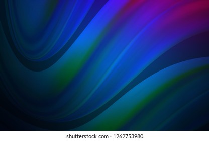 Dark Pink, Blue vector background with abstract circles. Modern gradient abstract illustration with bandy lines. Textured wave pattern for backgrounds.