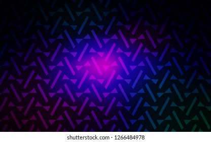 Dark Pink, Blue vector background with triangles, lines. Modern abstract illustration with colorful triangles. Best design for poster, banner.