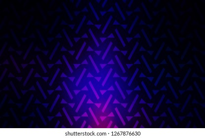 Dark Pink, Blue vector background with triangles, lines. Glitter abstract illustration with triangular shapes. Best design for poster, banner.