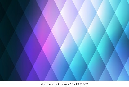 Dark Pink, Blue vector background with rectangles. Abstract gradient illustration with rectangles. Pattern for commercials.