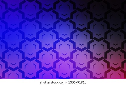 Dark Pink, Blue vector background with curved lines. A circumflex abstract illustration with gradient. Brand new design for your ads, poster, banner.
