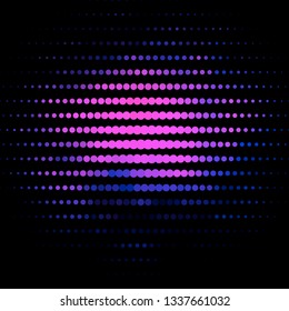 Dark Pink, Blue vector background with circles. Glitter abstract illustration with colorful drops. Design for posters, banners.