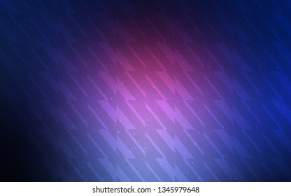 Dark Pink, Blue vector background with straight lines. Colorful shining illustration with lines on abstract template. Pattern for ads, posters, banners.