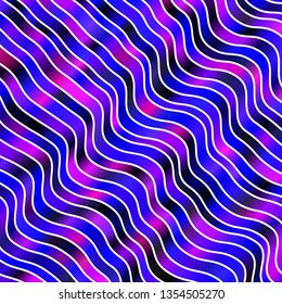 Dark Pink, Blue vector background with curves. Bright sample with colorful bent lines, shapes. Pattern for booklets, leaflets.