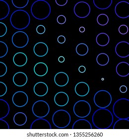 Dark Pink, Blue vector background with circles. Glitter abstract illustration with colorful drops. Pattern for wallpapers, curtains.