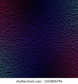 Dark Pink, Blue vector background with curves. Colorful illustration in circular style with lines. Template for your UI design.