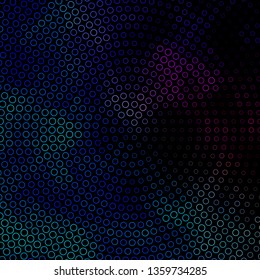 Dark Pink, Blue vector background with circles. Abstract colorful disks on simple gradient background. Pattern for websites, landing pages.