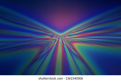 Dark Pink, Blue vector background with wry lines. A circumflex abstract illustration with gradient. Colorful wave pattern for your design.