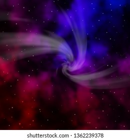 Dark Pink, Blue vector background with small and big stars. Colorful illustration in abstract style with gradient stars. Design for your business promotion.