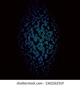 Dark Pink, Blue vector background with circles. Illustration with set of shining colorful abstract spheres. Design for posters, banners.